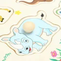Les animaux de caricature - jouets de puzzle pour enfants